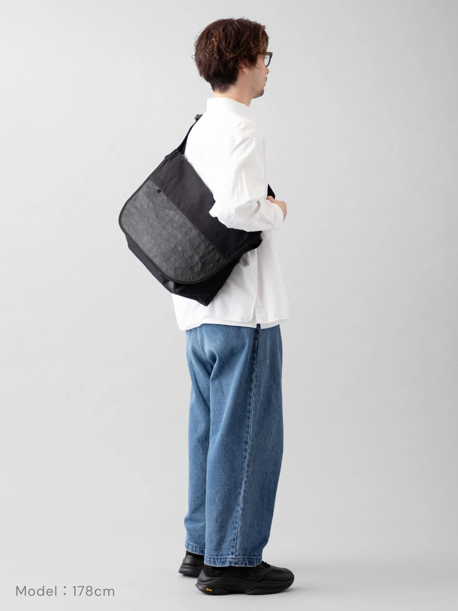 CORDURA®×レザー コンビメッセンジャーバッグ Large - Image 3