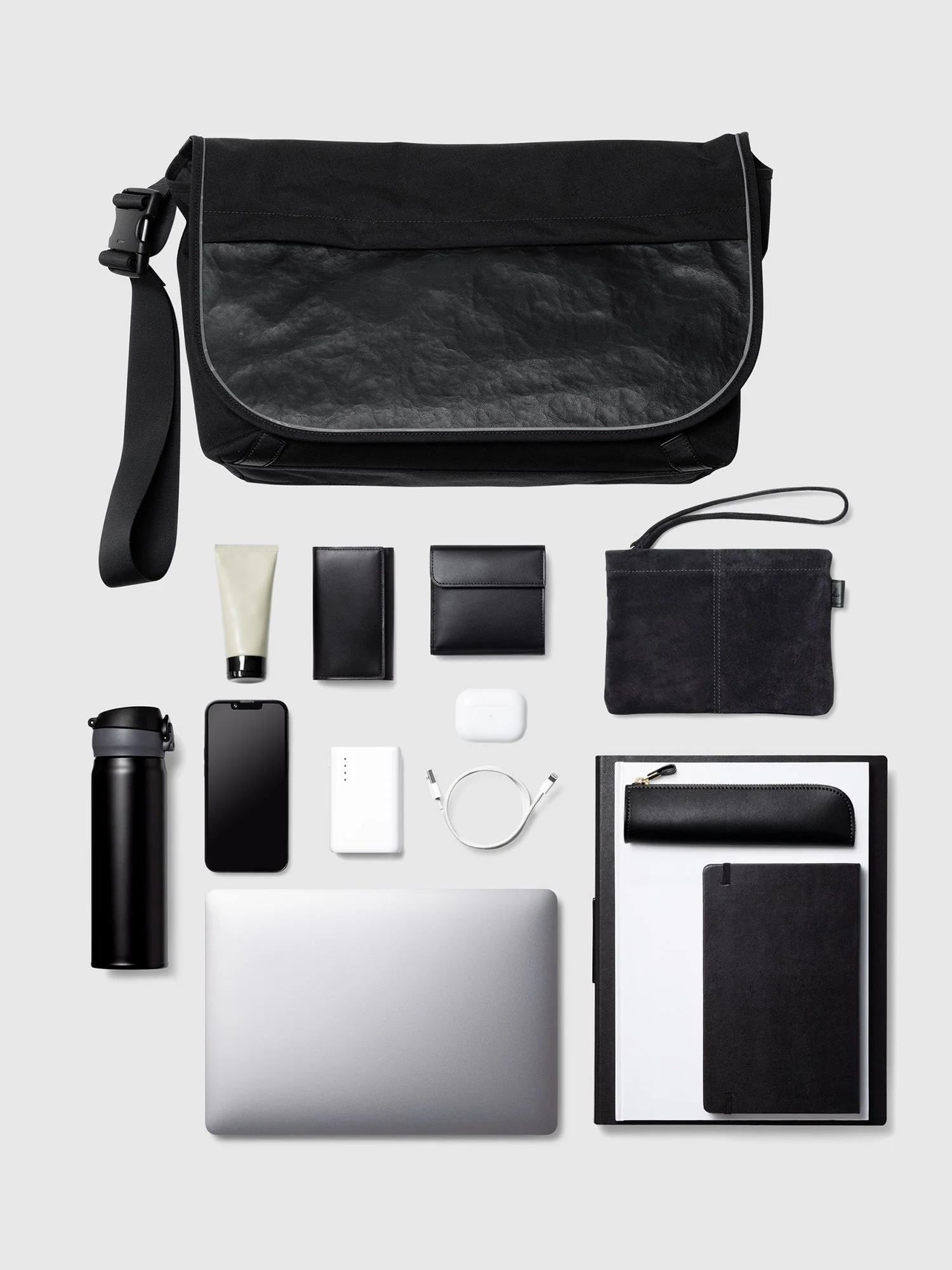 CORDURA®×レザー コンビメッセンジャーバッグ Large - Image 9